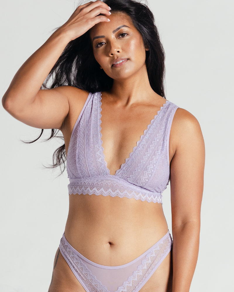 Retro Lace Plunge Bralette