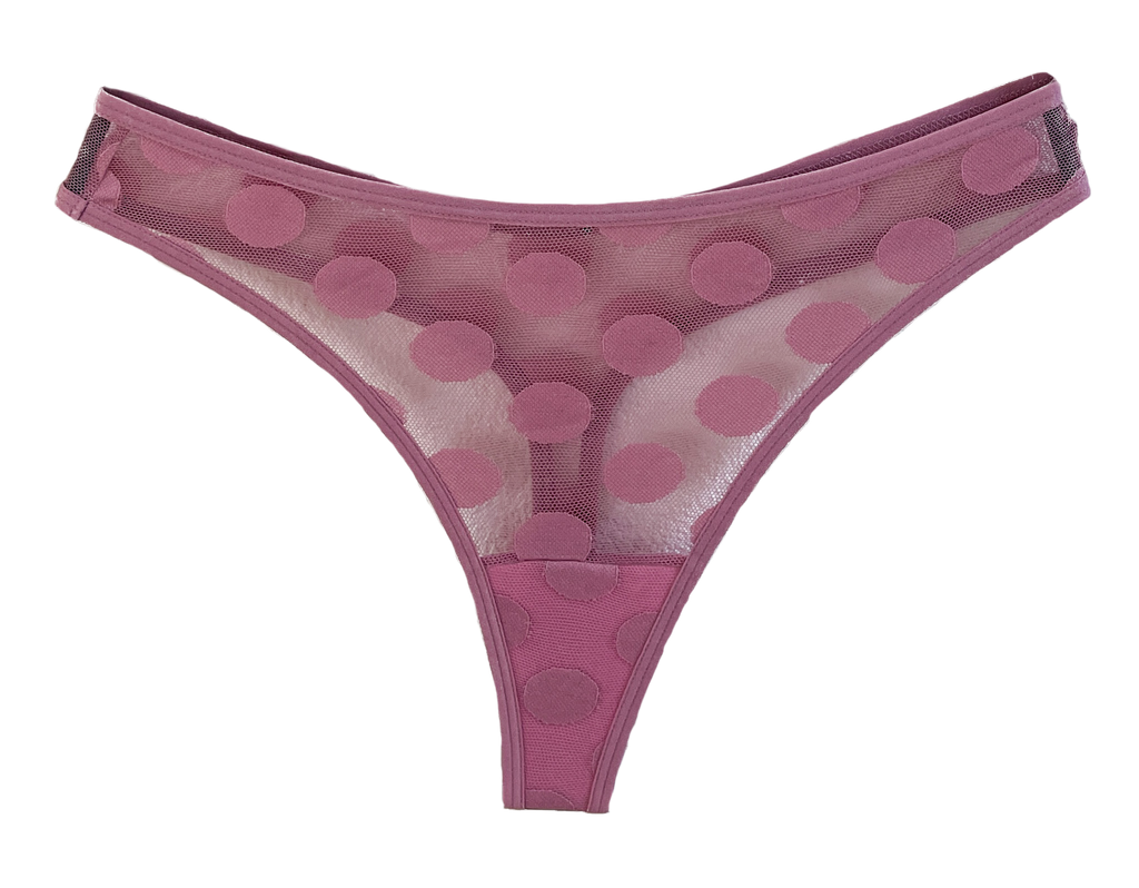 Jessie Polka Dot Mesh Thong