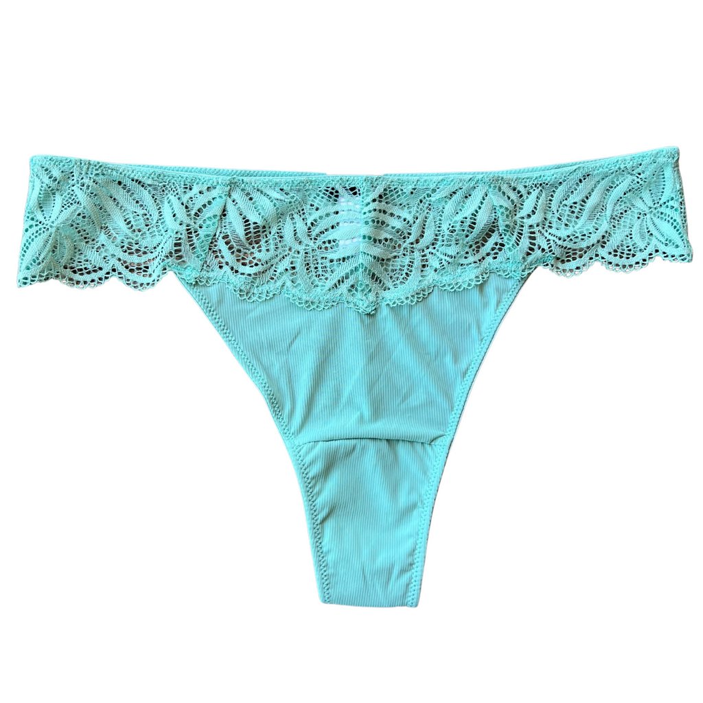 Mia Rib & Lace Thong