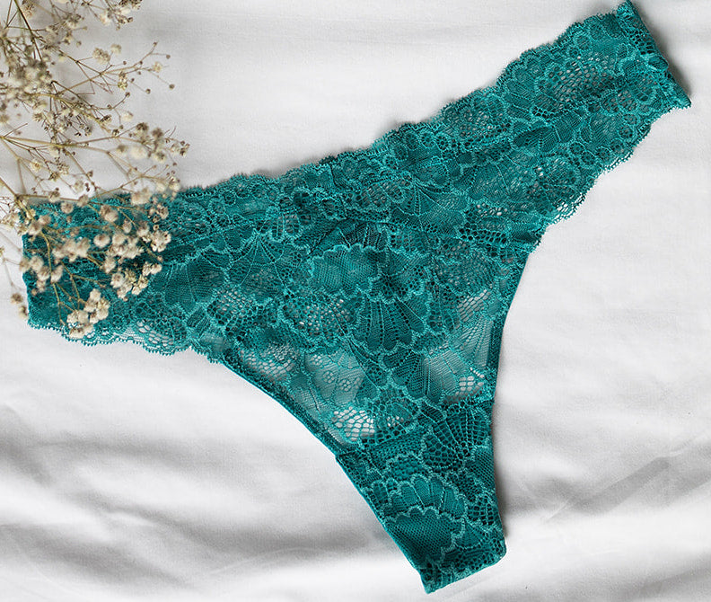 Padma Scalloped Lace Thong