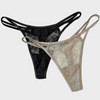 Underclub Natalie Gold Foil Thong - 2 Colors