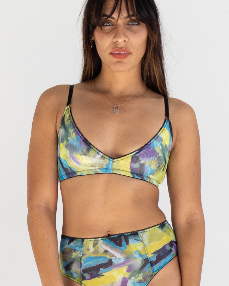 Underclub x Kilo Brava Painted Mesh Bralette