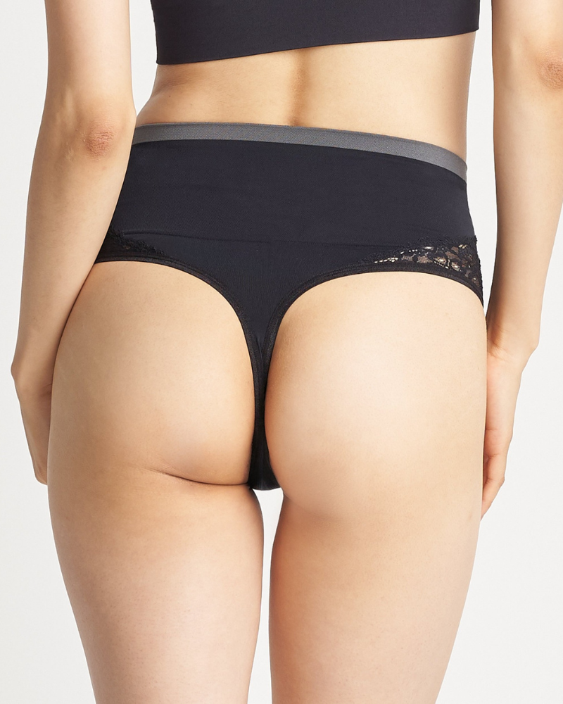 Yummie Ultralight Seamless Lace Insert Shaping Thong – Underclub