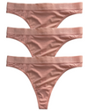 Super-Soft Essentials Ribbed Thong 3-Pack