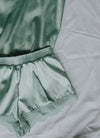 Plus Size Underclub x Power 2 The Flower Halo Mint Satin Cami and Short Set